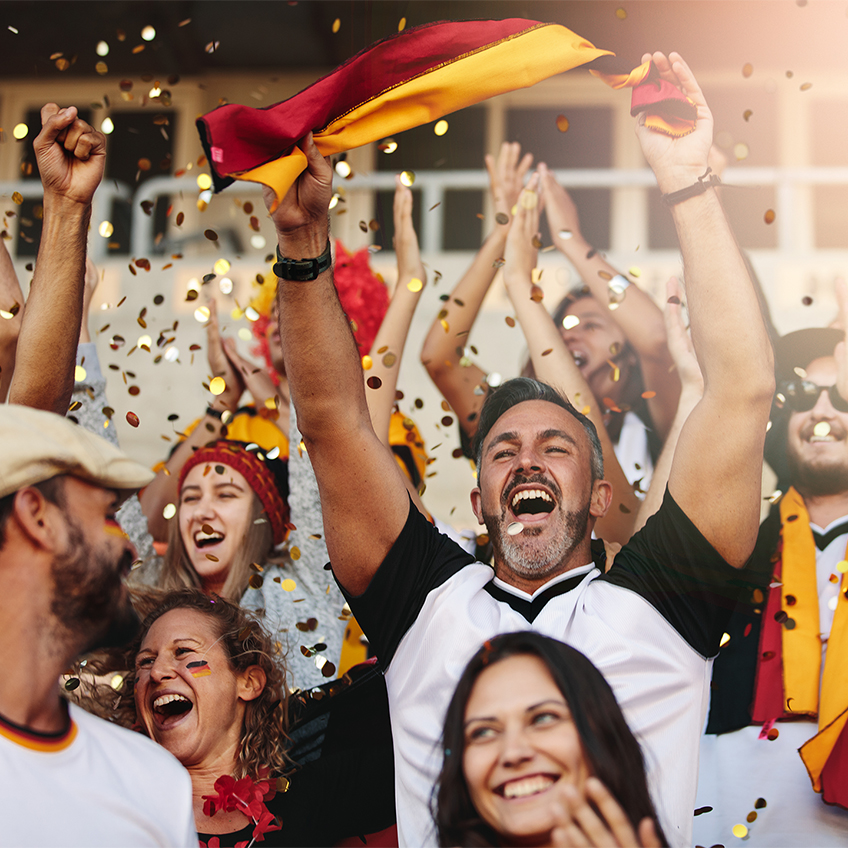 Fußball-Fan jubeln